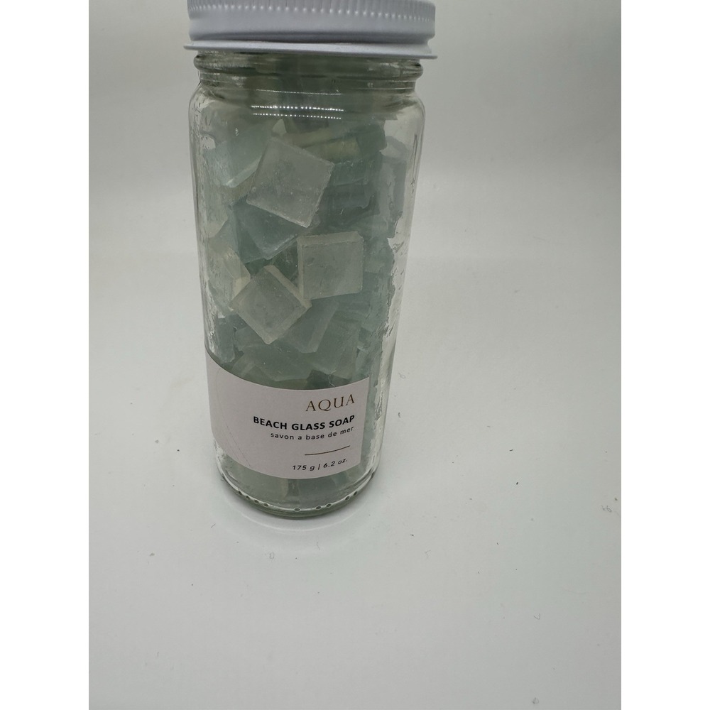 Seaglass Soap Jar Of Individual Soaps Sealuxe Organics Aqua Color 6.2 Ounce